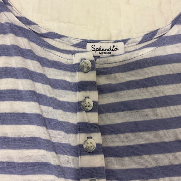 Splendid Blue and White Striped Tank Top Camisole Made in USA Size Medium - Picture 5 of 8